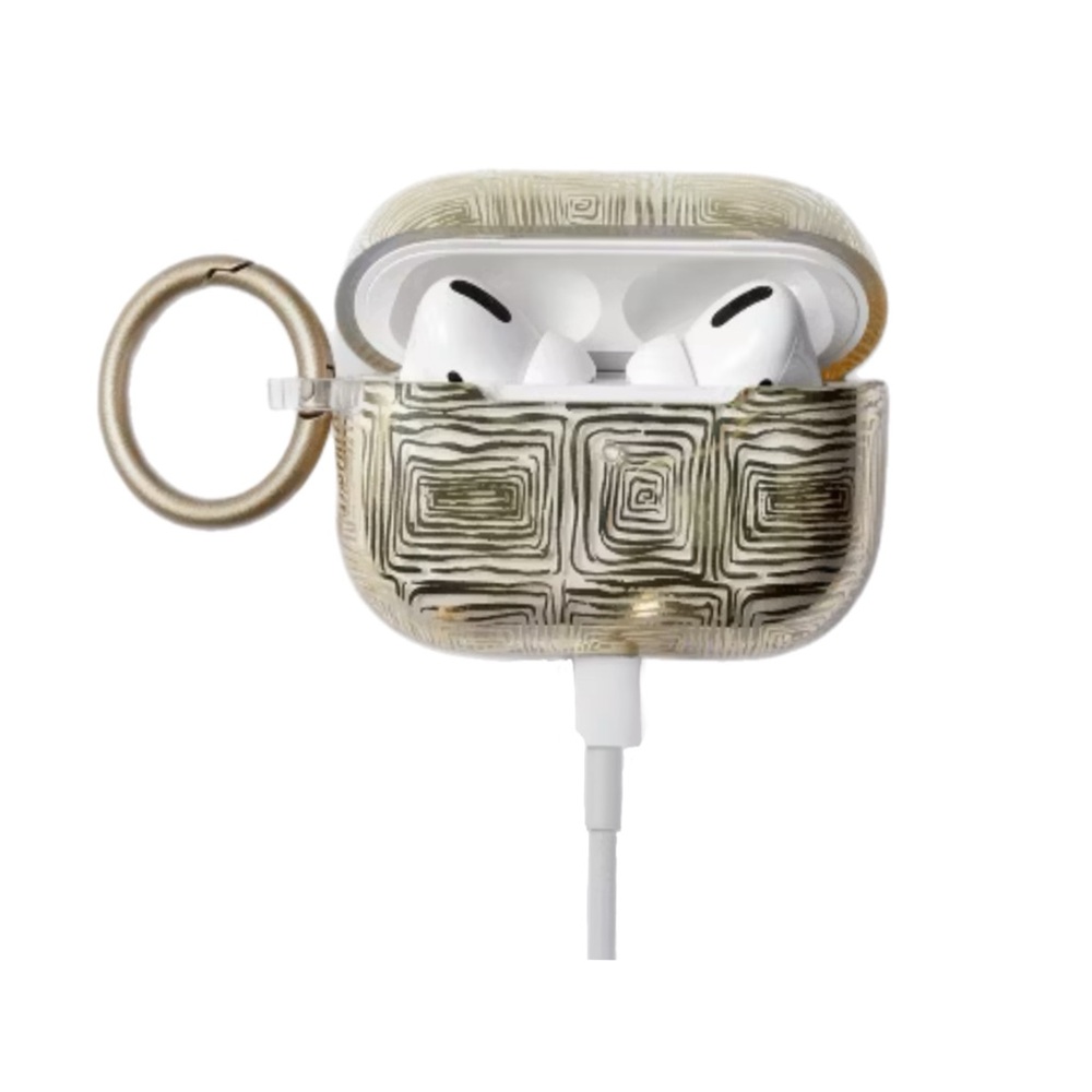 Heyday Earbud Case Covers for AirpodsGen3 w/ Ring Clip, Gold design NWT